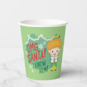 Buddy der Elf OMG Santa! Ich kenne ihn! Pappbecher (Vorderseite)
