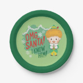 Buddy der Elf OMG Santa! Ich kenne ihn! Pappteller (Vorderseite)