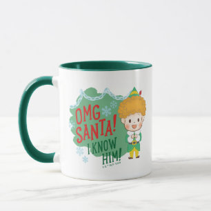 Buddy der Elf OMG Santa! Ich kenne ihn! Tasse