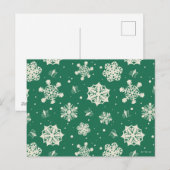 Buddy der Elf-Schneeflockenmuster Feiertagspostkarte (Vorne/Hinten)