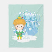 Buddy der Elf Snowball Kampf! Fleecedecke (Vorderseite)