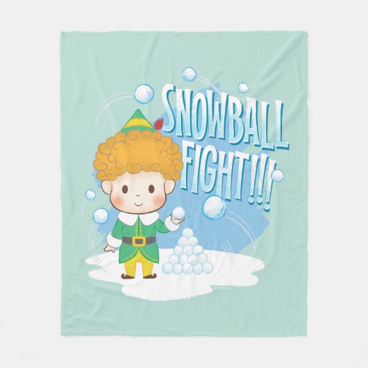 Buddy der Elf Snowball Kampf! Fleecedecke (Vorderseite)