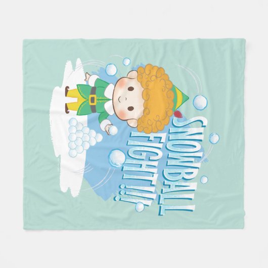 Buddy der Elf Snowball Kampf! Fleecedecke (Vorderseite (Horizontal))