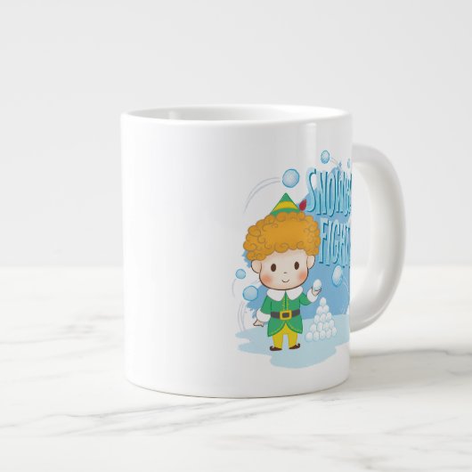 Buddy der Elf Snowball Kampf! Jumbo-Tasse (Vorderseite Rechts)