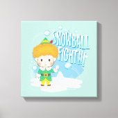 Buddy der Elf Snowball Kampf! Leinwanddruck (Vorderseite)