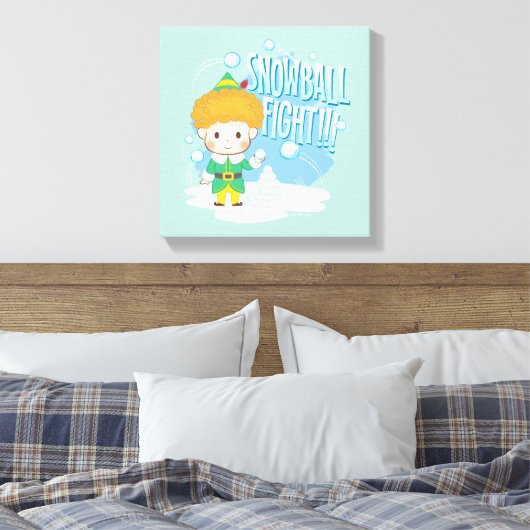 Buddy der Elf Snowball Kampf! Leinwanddruck (Insitu (Schlafzimmer))