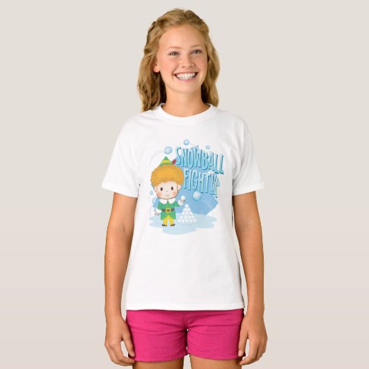 Buddy der Elf Snowball Kampf! T-Shirt (Vorne ganz)