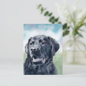 Buddy der Labrador Postkarte (Stehend Vorderseite)