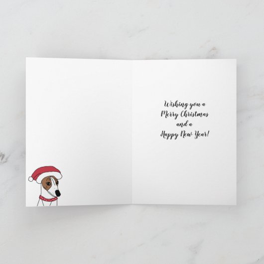 Buddy, die Whippet Feiertagskarte (Innenseite)