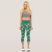 Buddy Elf Snowflake Muster Capri Leggings (Vorderseite)