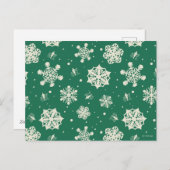 Buddy Elf Snowflake Muster Feiertagspostkarte (Vorne/Hinten)