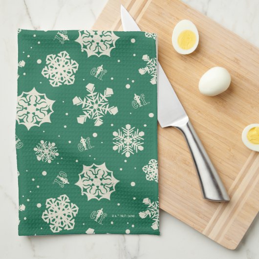 Buddy Elf Snowflake Muster Geschirrtuch (Viertel Falte)