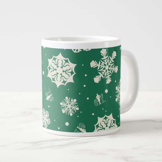 Buddy Elf Snowflake Muster Jumbo-Tasse (Vorderseite Rechts)