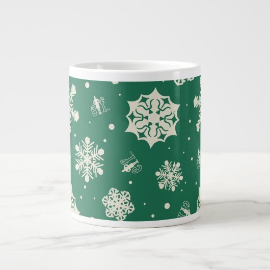 Buddy Elf Snowflake Muster Jumbo-Tasse (Vorderseite)