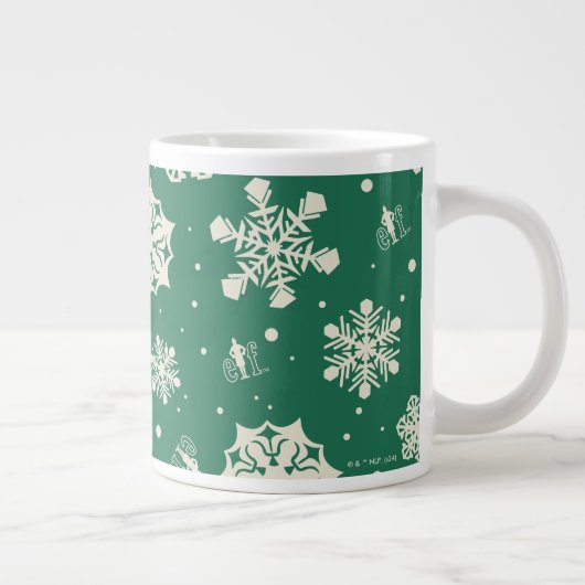 Buddy Elf Snowflake Muster Jumbo-Tasse (Rechts)