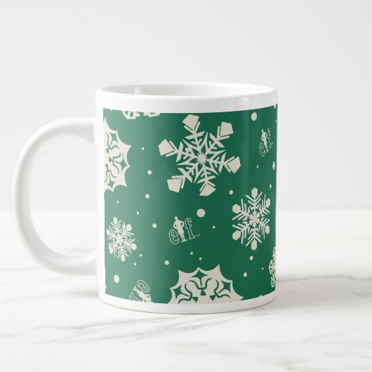 Buddy Elf Snowflake Muster Jumbo-Tasse (Links)