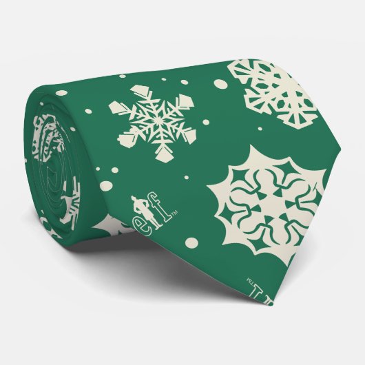 Buddy Elf Snowflake Muster Krawatte (Gerollt)