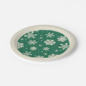 Buddy Elf Snowflake Muster Pappteller (Schrägansicht)