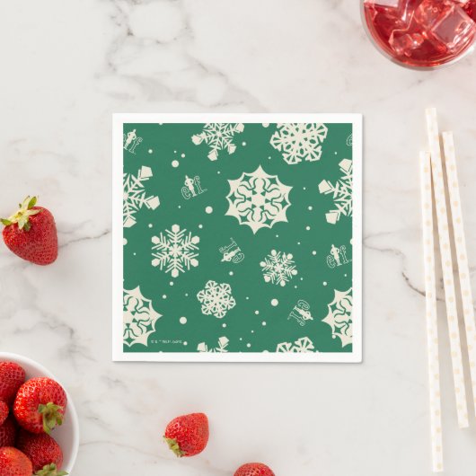 Buddy Elf Snowflake Muster Serviette (Beispiel)
