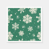 Buddy Elf Snowflake Muster Serviette (Vorderseite)