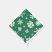 Buddy Elf Snowflake Muster Serviette (Ecke)