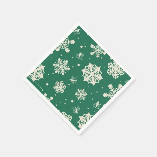 Buddy Elf Snowflake Muster Serviette (Ecke)