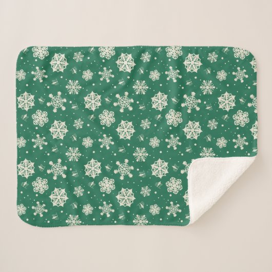 Buddy Elf Snowflake Muster Sherpadecke (Vorderseite (Horizontal))