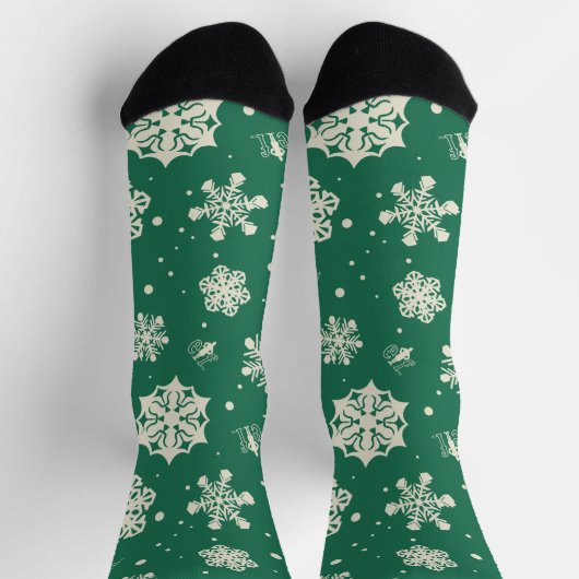 Buddy Elf Snowflake Muster Socken (Oben)