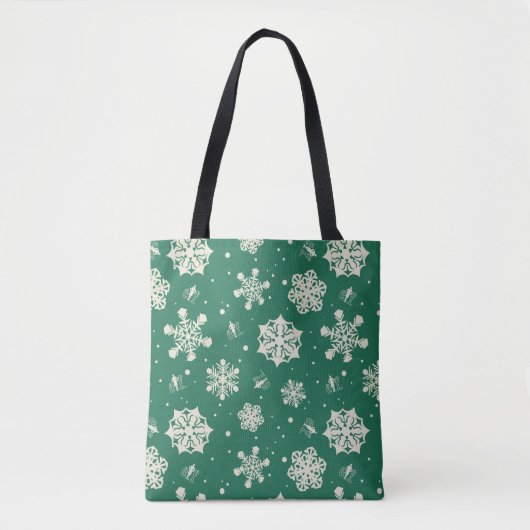 Buddy Elf Snowflake Muster Tasche (Vorderseite)
