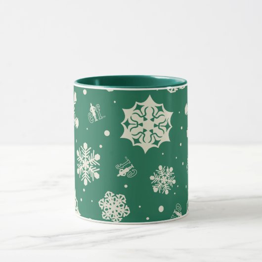 Buddy Elf Snowflake Muster Tasse (Zentrum)
