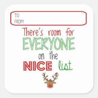 Buddy Gift Labels Quadratischer Aufkleber