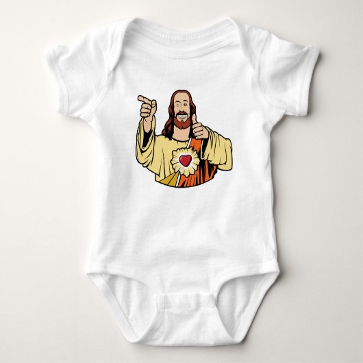 Buddy Jesus Baby One-Stück Baby Strampler (Vorderseite)