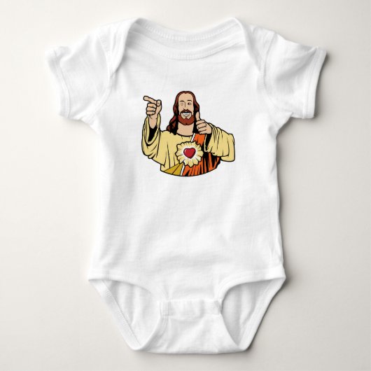 Buddy Jesus Baby One-Stück Strampler (Vorderseite)