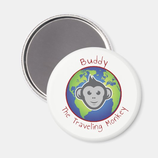 Buddy Logo Magnet, rund Magnet (Vorderseite/Rückseite)