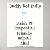 Buddy Not Bully Blue Boy Poster (Vorne)