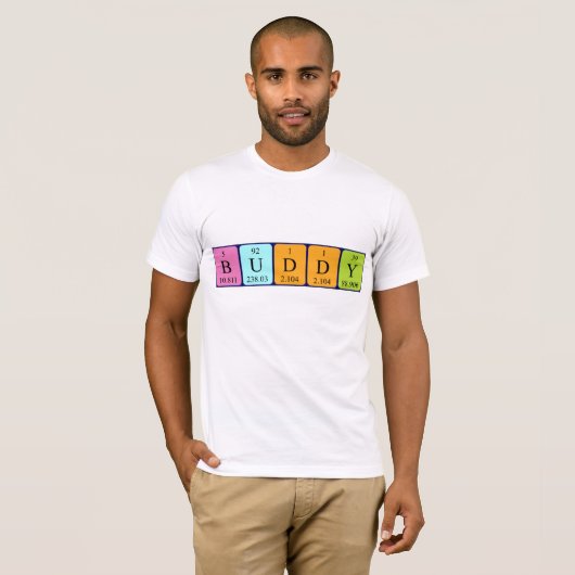Buddy Periodic Table name Shirt (Vorne ganz)