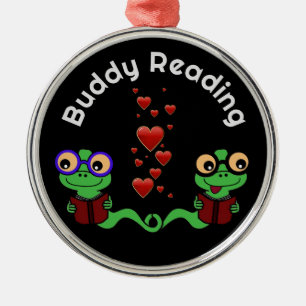 Buddy Reading Ornament Aus Metall