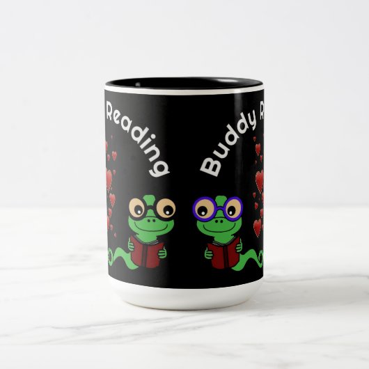 Buddy Reading Zweifarbige Tasse (Mittel)