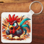 "Buddy Rooster" Double Sided Aluminum Keychain Schlüsselanhänger (Rückseite)