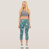 Buddy the Elf and Characters Aquamarin Pattern Capri Leggings (Vorderseite)