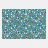 Buddy the Elf and Characters Aquamarin Pattern Geschenkpapier Set (Vorderseite)