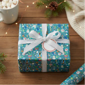 Buddy the Elf and Characters Aquamarin Pattern Geschenkpapier Set