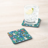 Buddy the Elf and Characters Aquamarin Pattern Getränkeuntersetzer (Rechte Seite)