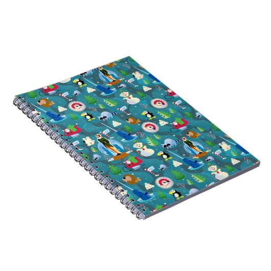 Buddy the Elf and Characters Aquamarin Pattern Notizblock (Rechte Seite)