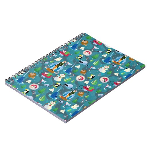 Buddy the Elf and Characters Aquamarin Pattern Notizblock (Linke Seite)