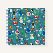 Buddy the Elf and Characters Aquamarin Pattern Notizblock (Vorderseite)