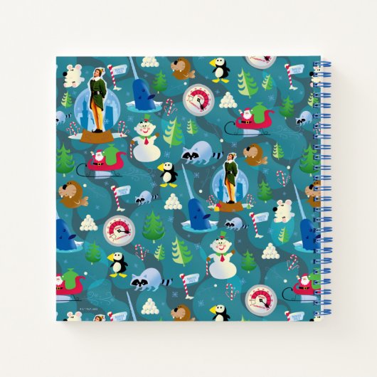 Buddy the Elf and Characters Aquamarin Pattern Notizblock (Rückseite)