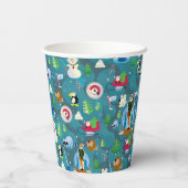 Buddy the Elf and Characters Aquamarin Pattern Pappbecher (Rückseite)