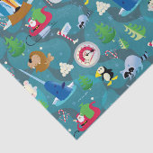 Buddy the Elf and Characters Aquamarin Pattern Seidenpapier (Ausschnitt)