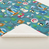 Buddy the Elf and Characters Aquamarin Pattern Sherpadecke (3/4)